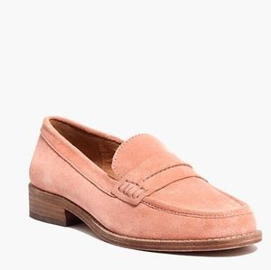 Madewell Pink Suede Elinor Loafer